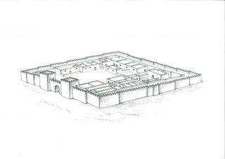 A drawing of the Tel Arad fortress
