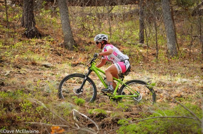 Sarah Kaufmann (No Tubes) on her way up to the top of the mountain