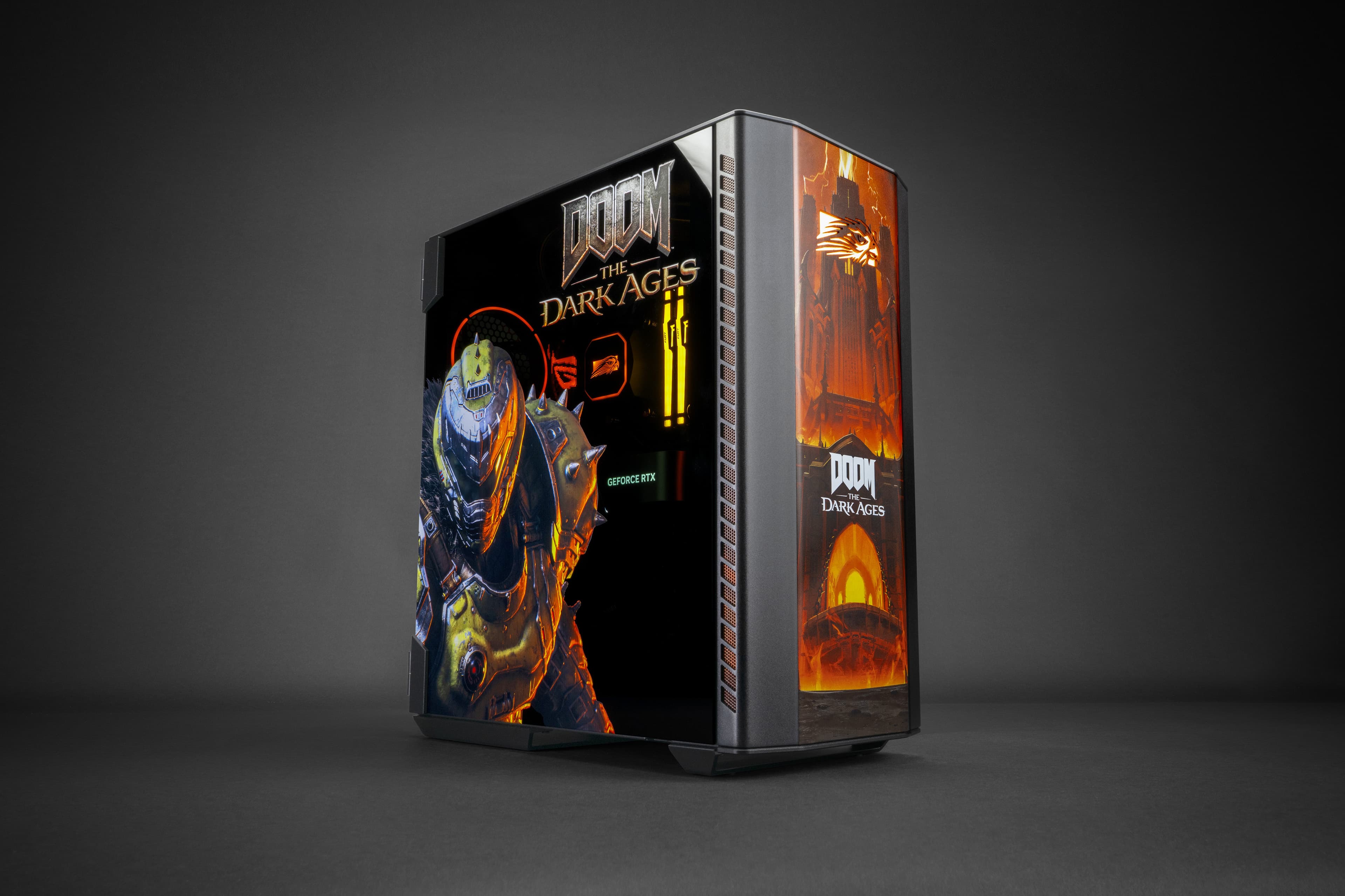 DOOM: The Dark Ages-themed PCs, laptops, and GPUs.