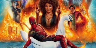 Deadpool 2 explosive painted poster art