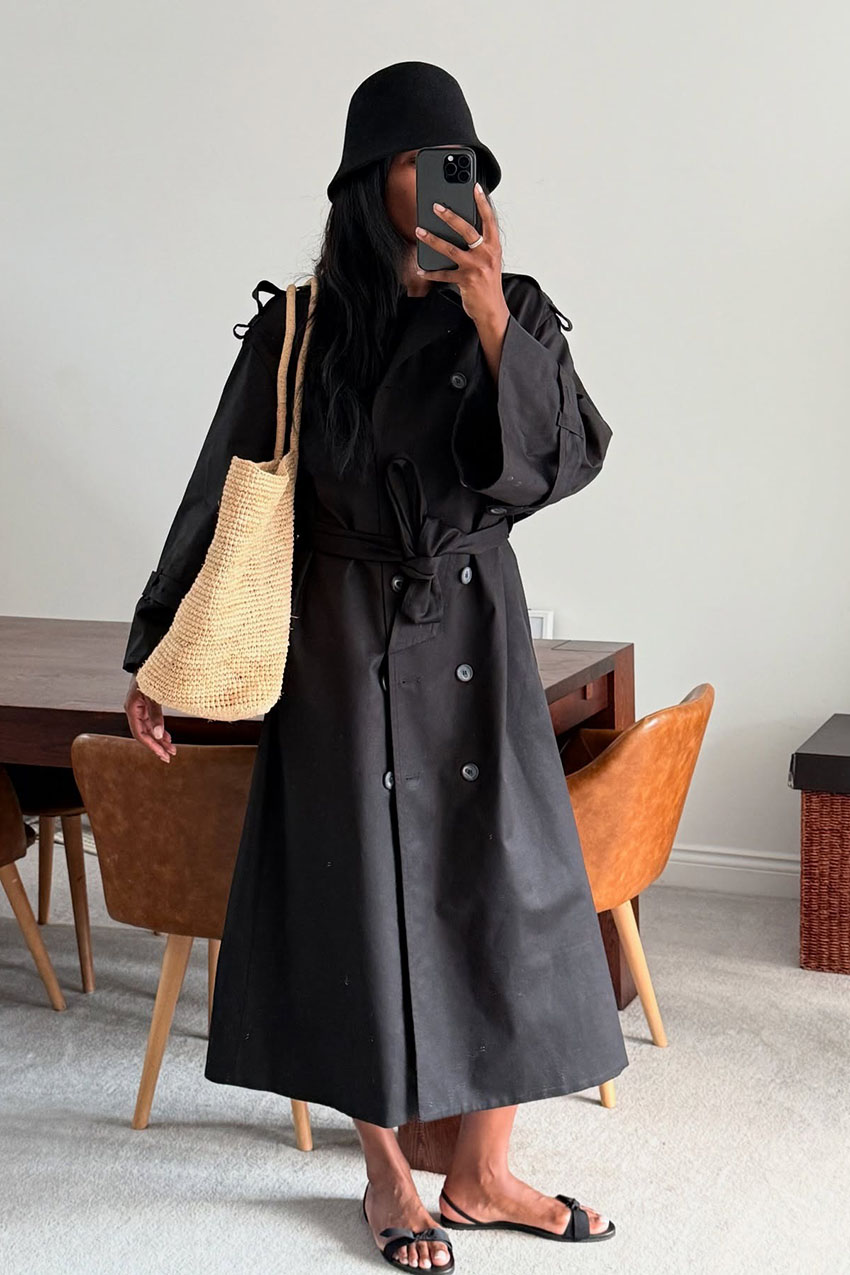 woman wearing a bucket hat