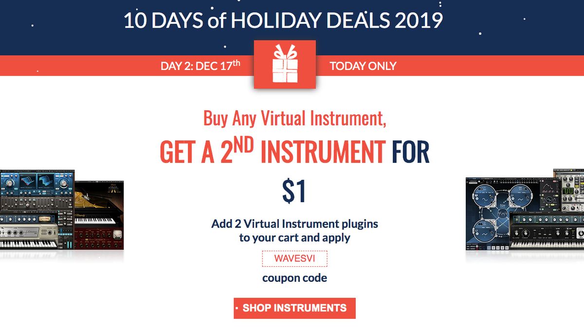 Buy any virtual instrument and get a second for just $1 – today only at Waves