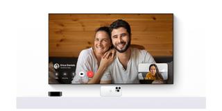 couple watching Apple TV 4K with facetime