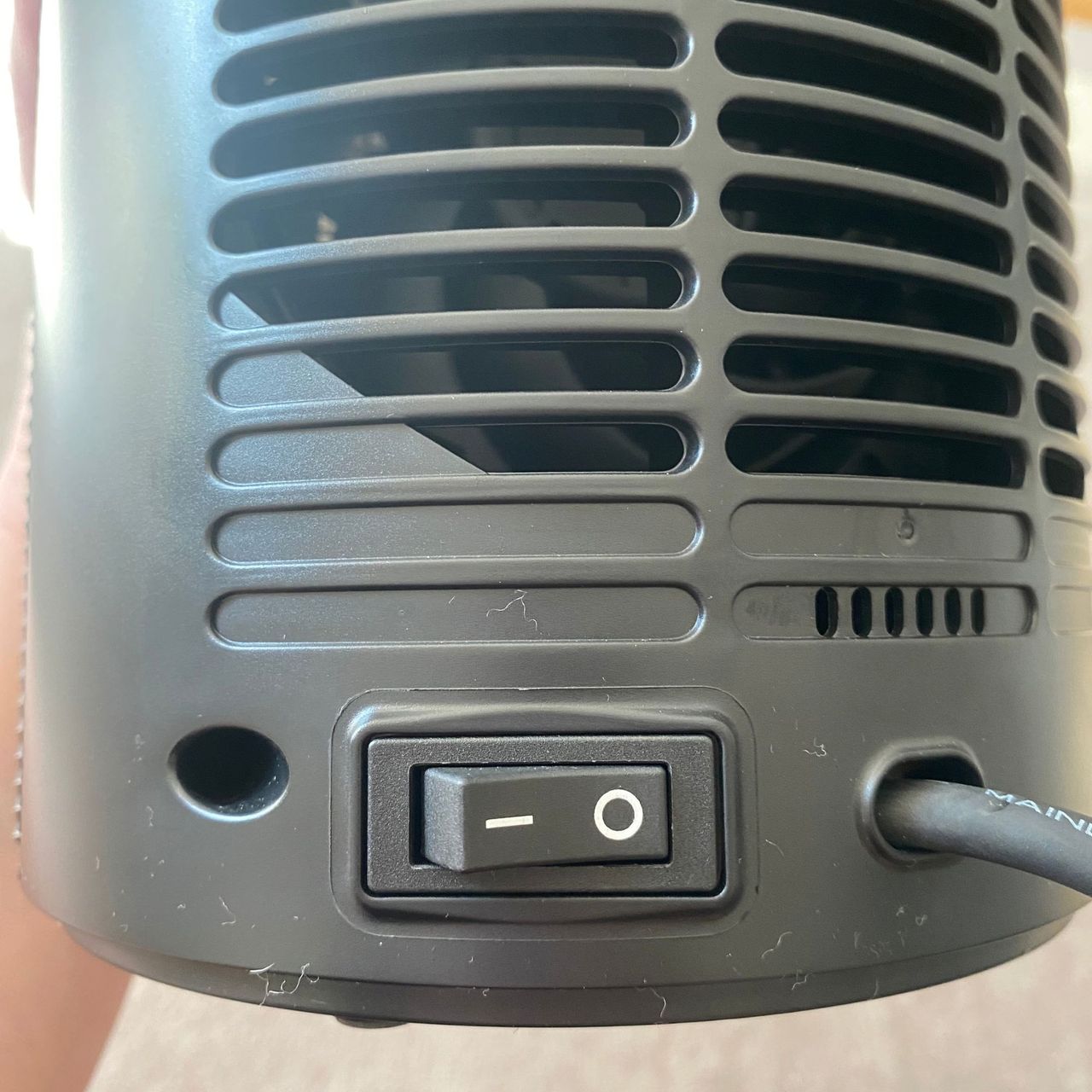 Power switch of the Morphy Richards HeatFlux 1.5kW Ceramic Fan Heater