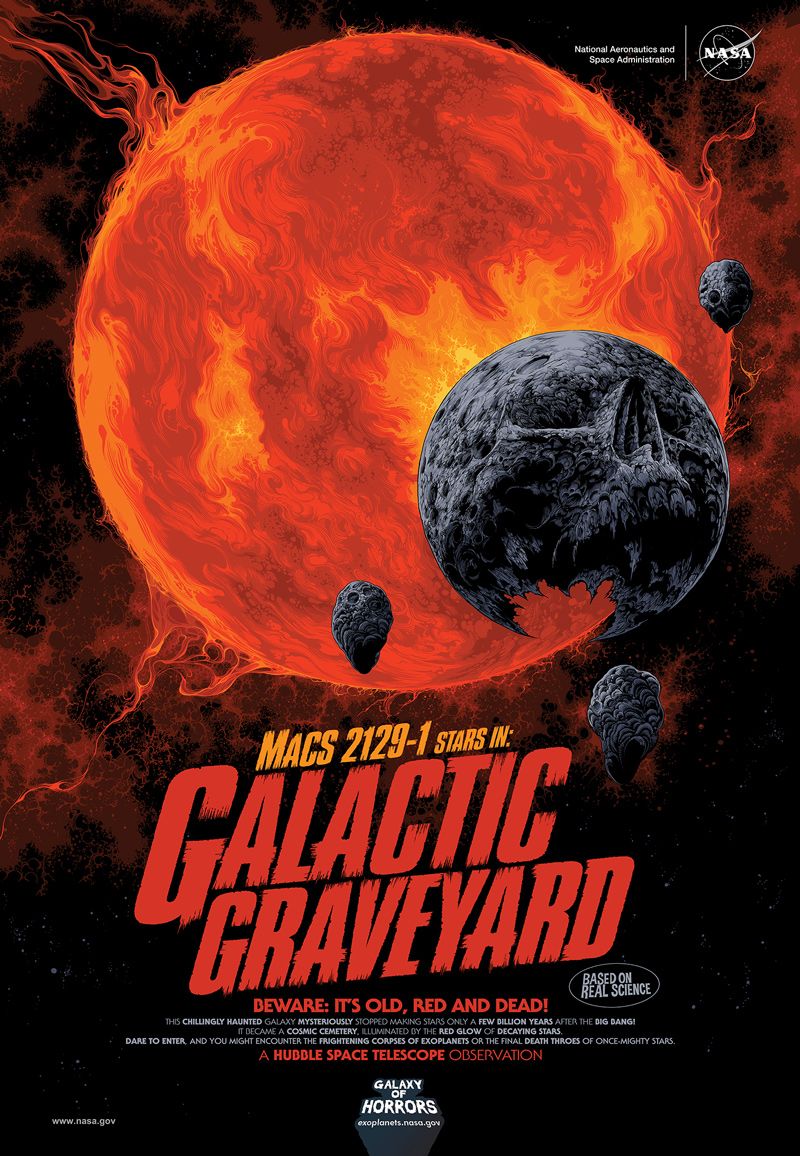 Celebrate Halloween the NASA way with these three Galaxy of Horrors posters for 2020!