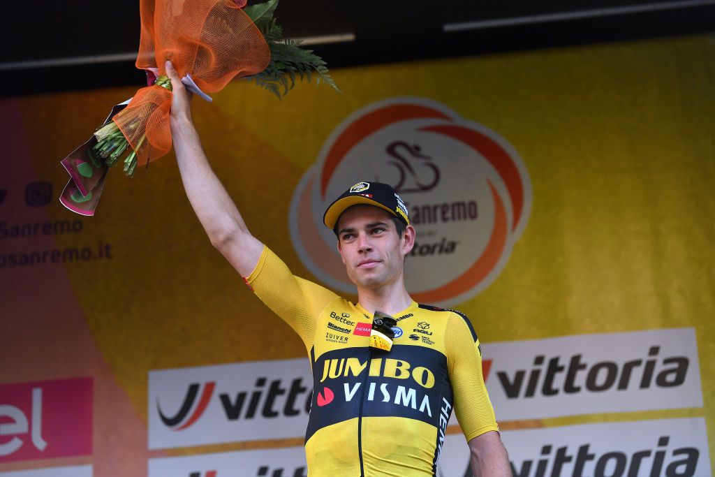 Van Aert on the podium