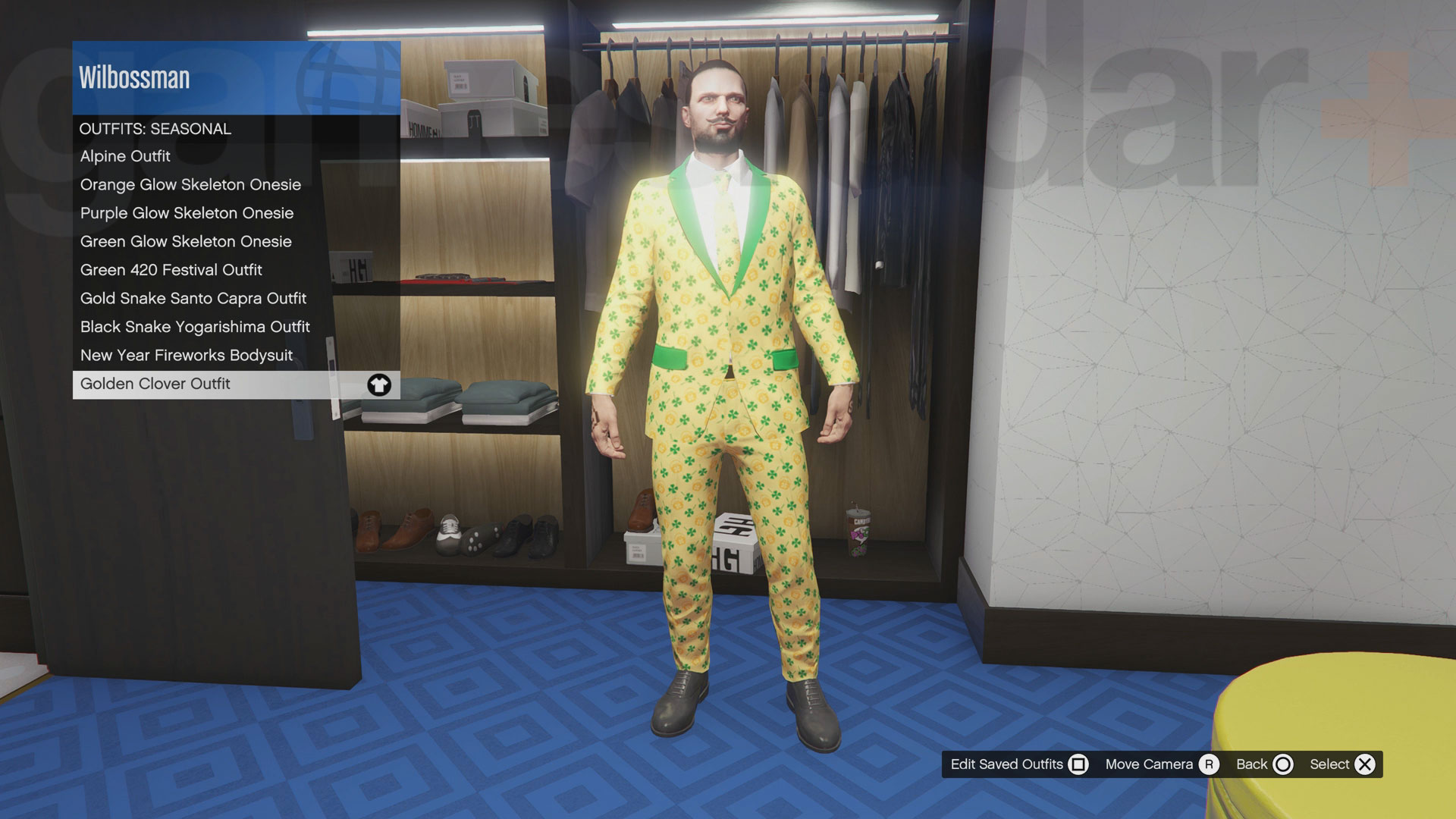The GTA Online Golden Clover outfit reward for finding a Golden Clover