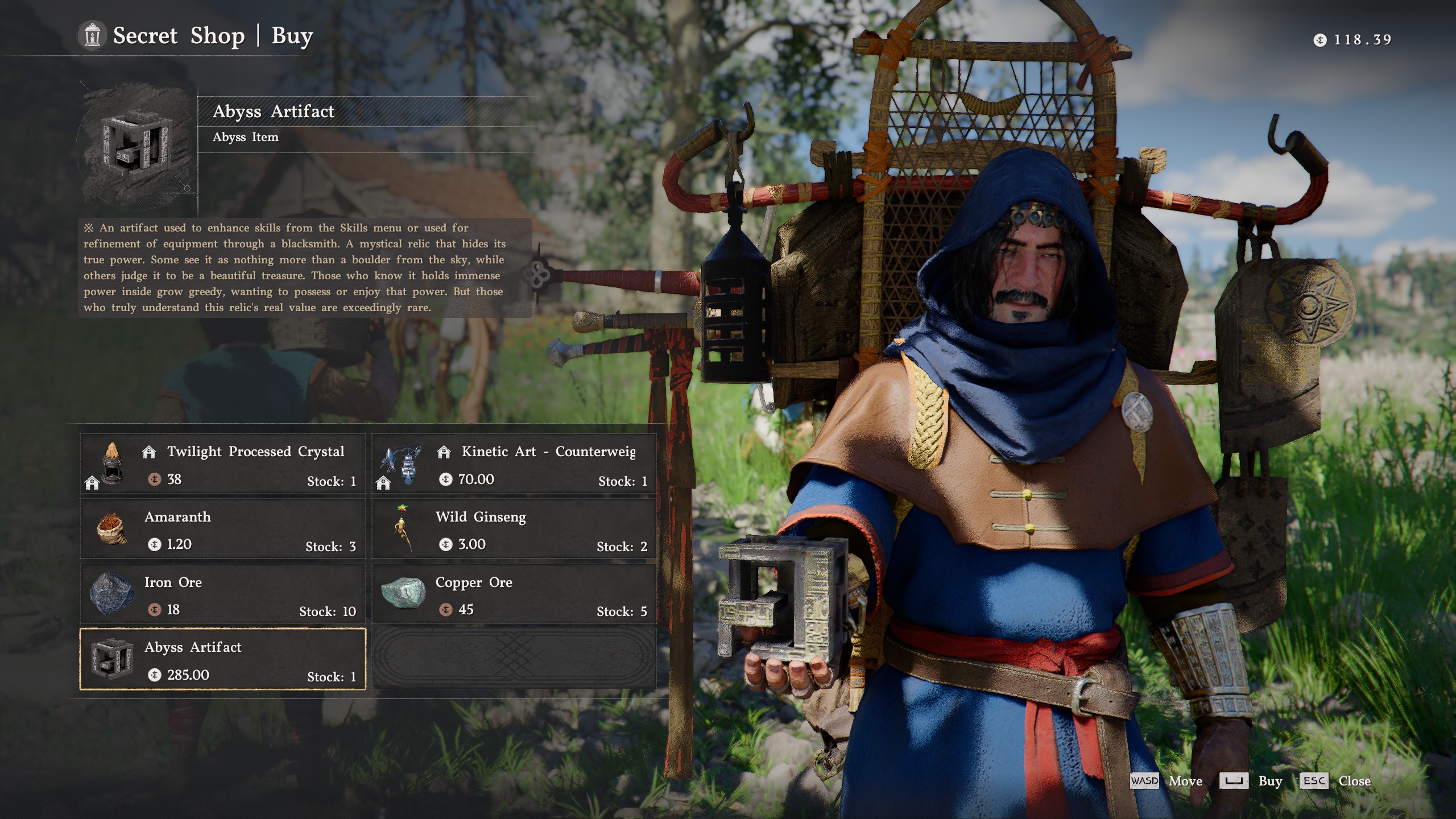 Crimson Desert Abyss Artifact in Secret Shop