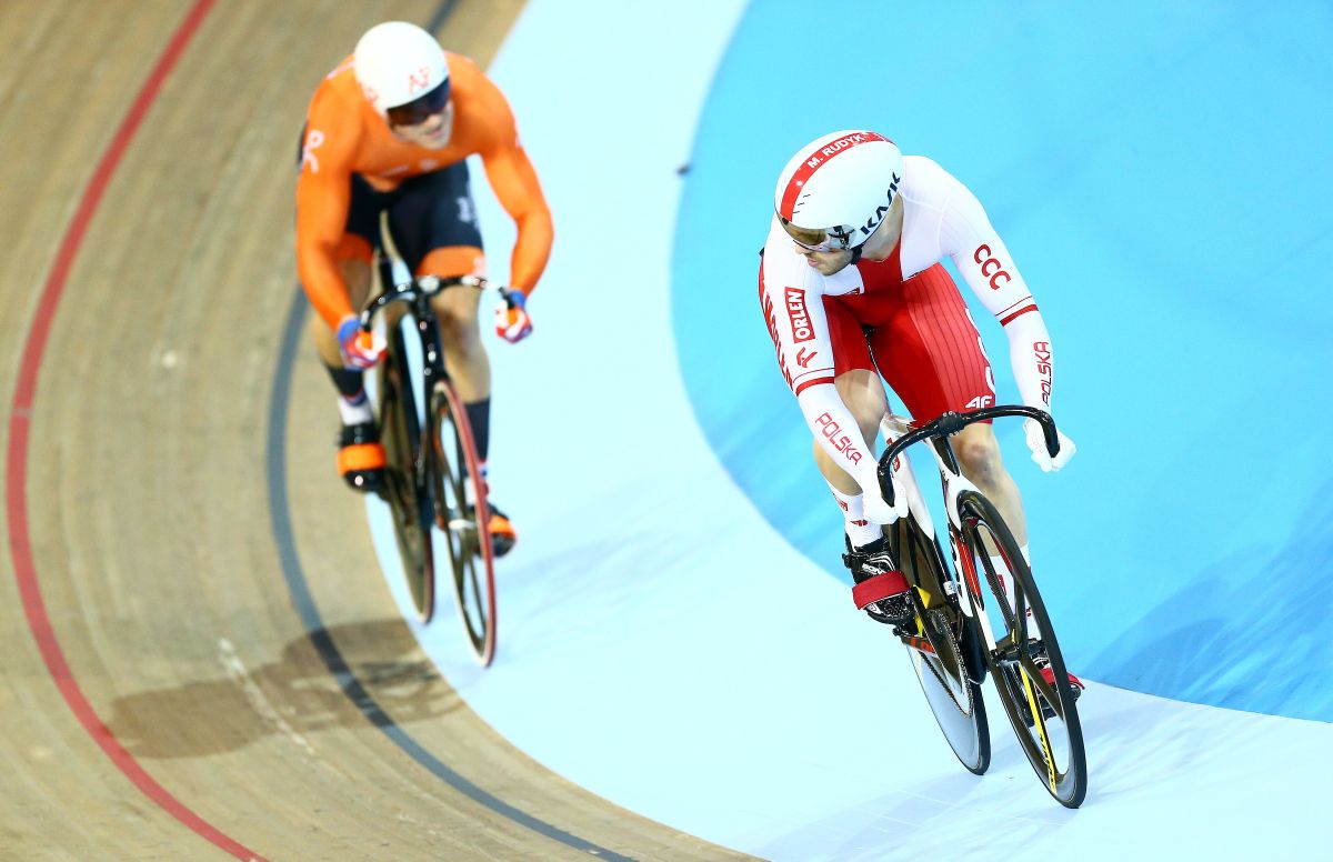 Mateusz Rudyk (Poland) leads Jeffrey Hoogland (Netherlands)