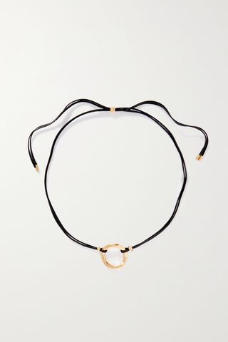 Orion Leather and Gold-Tone Choker
