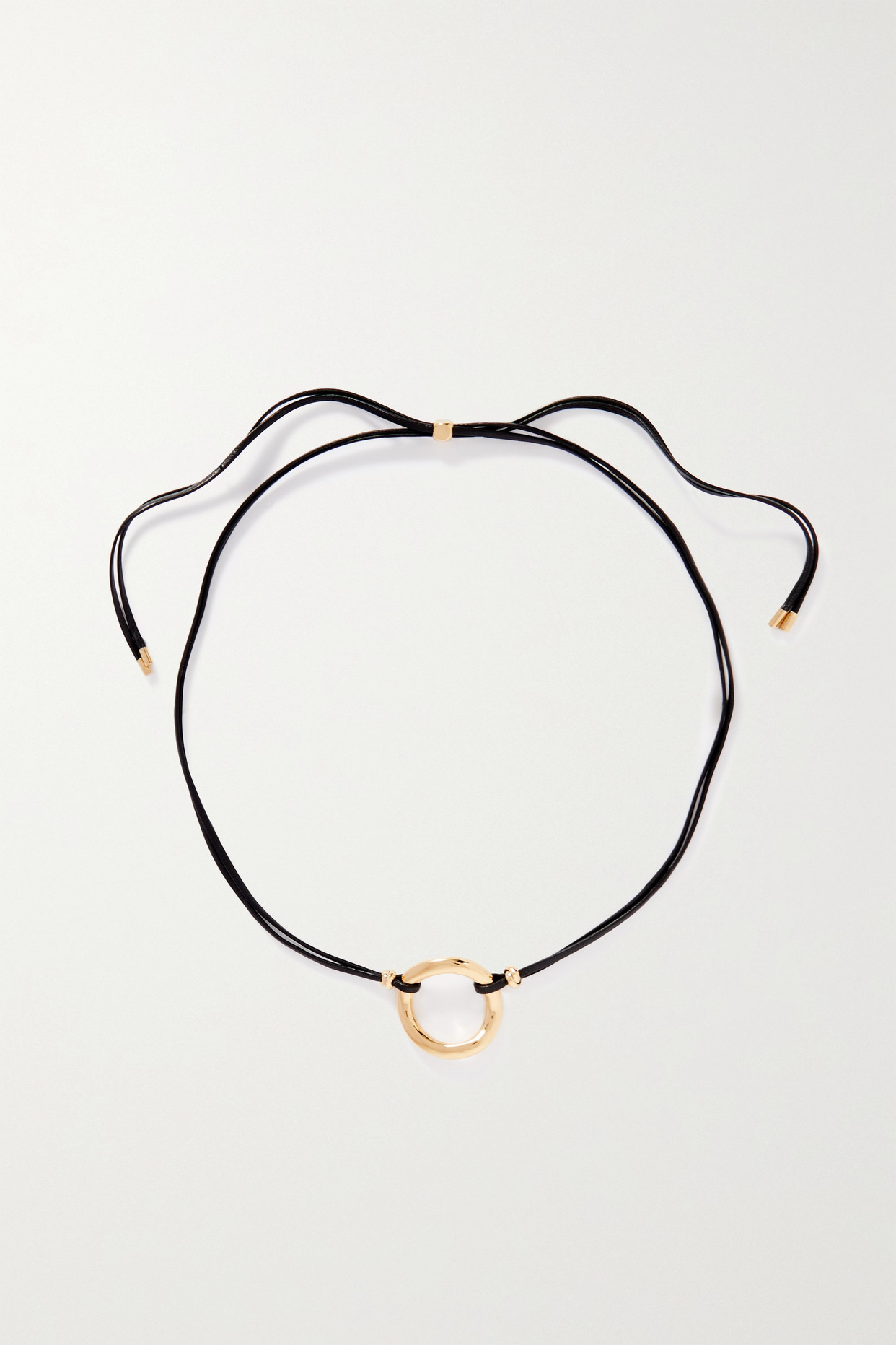 Orion Leather and Gold-Tone Choker