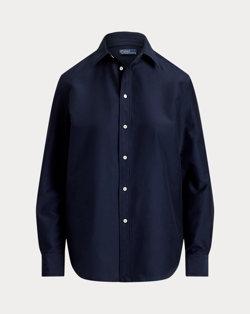Relaxed Fit Cotton Silk Shirt