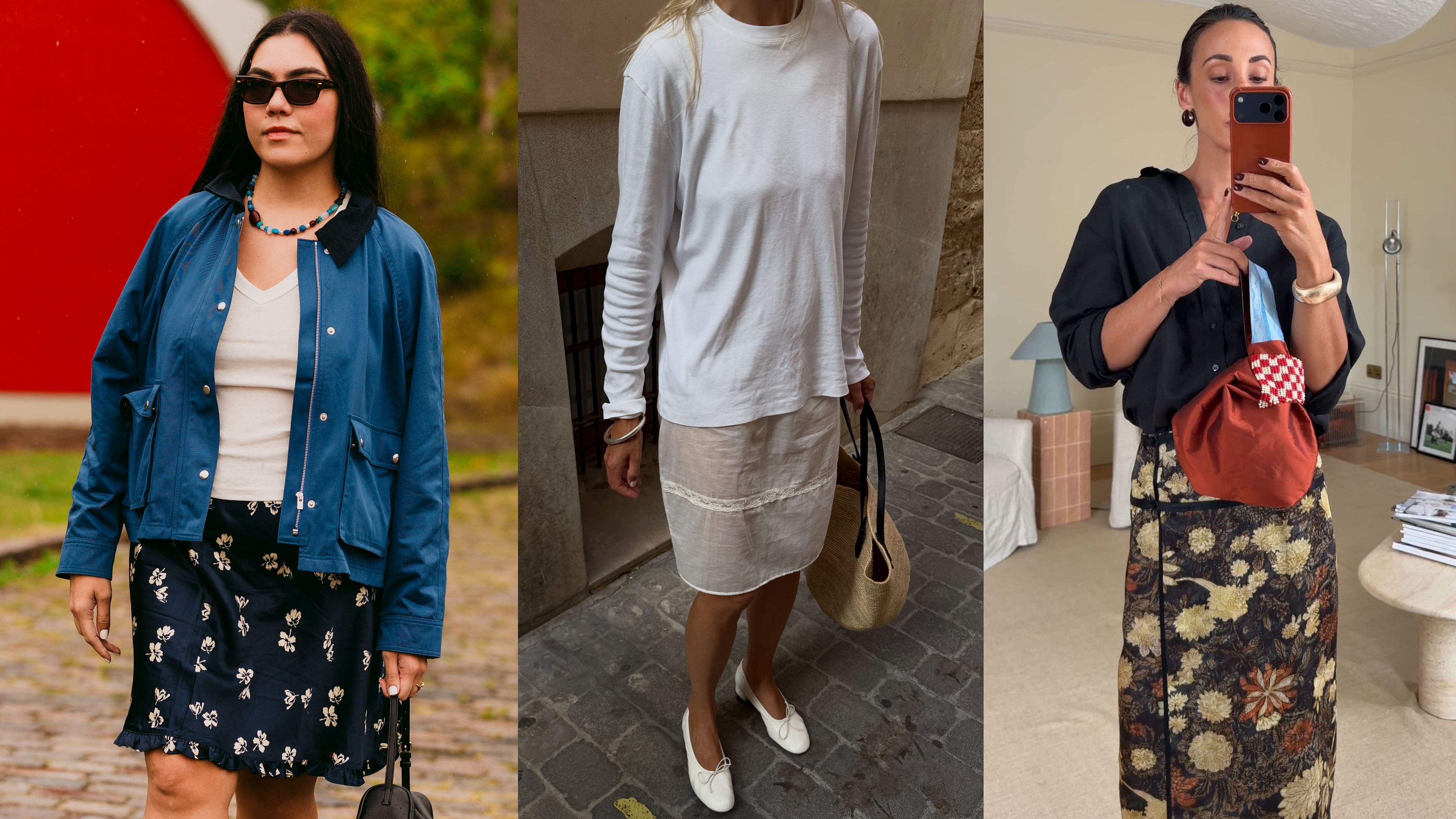 Women in chic skirt outfits
