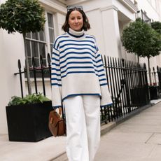 Emily Dawes wearing Toteme striped jumper