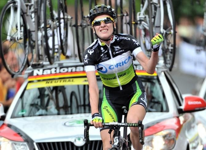 Judith Arndt (GreenEdge-AIS) won the women's race at the German National Road Championships