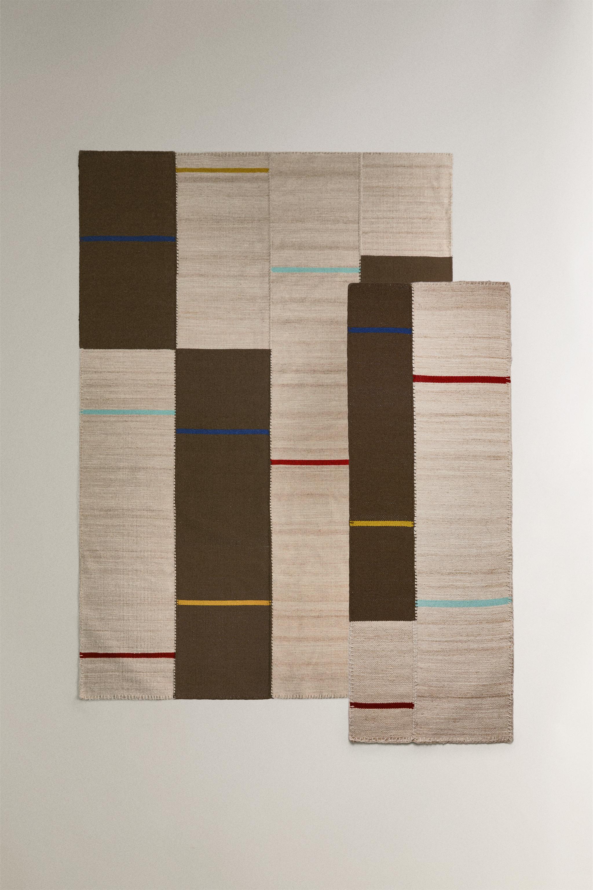 Wool and Cotton Carpet Runner With Stitching X Collagerie