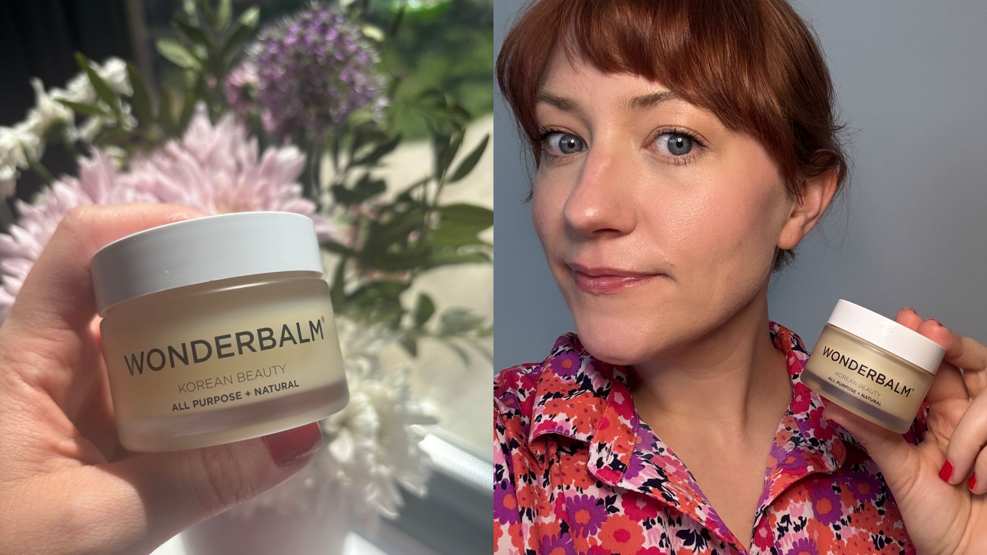 a tub of wonderbalm with matilda holding a tub