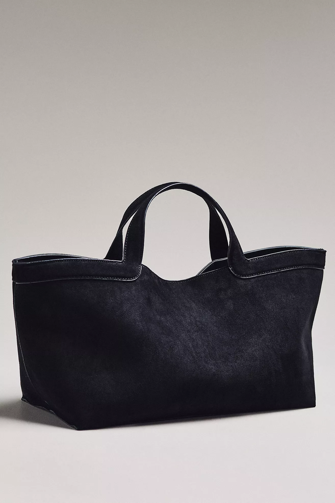 Faux-Suede East West Tote