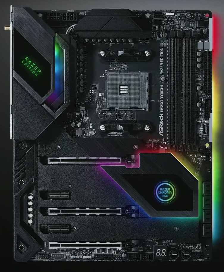 Razer and ASRock Integrate Chroma RGB on AMD B550 and X570 Motherboards