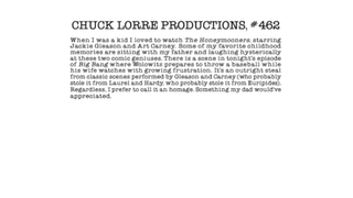 The Big Bang Theory vanity card for "The First Pitch Insufficiency"