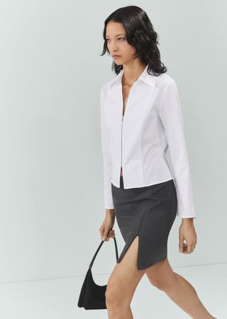 Side Zipper Miniskirt - Women