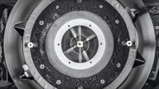 A close-up of NASA's OSIRIS-REx sample trays, containing dust and rubble plundered from asteroid Bennu.