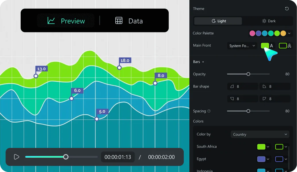 Filmora Animated Charts