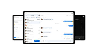 Google Messages tablet redesign on Android 13