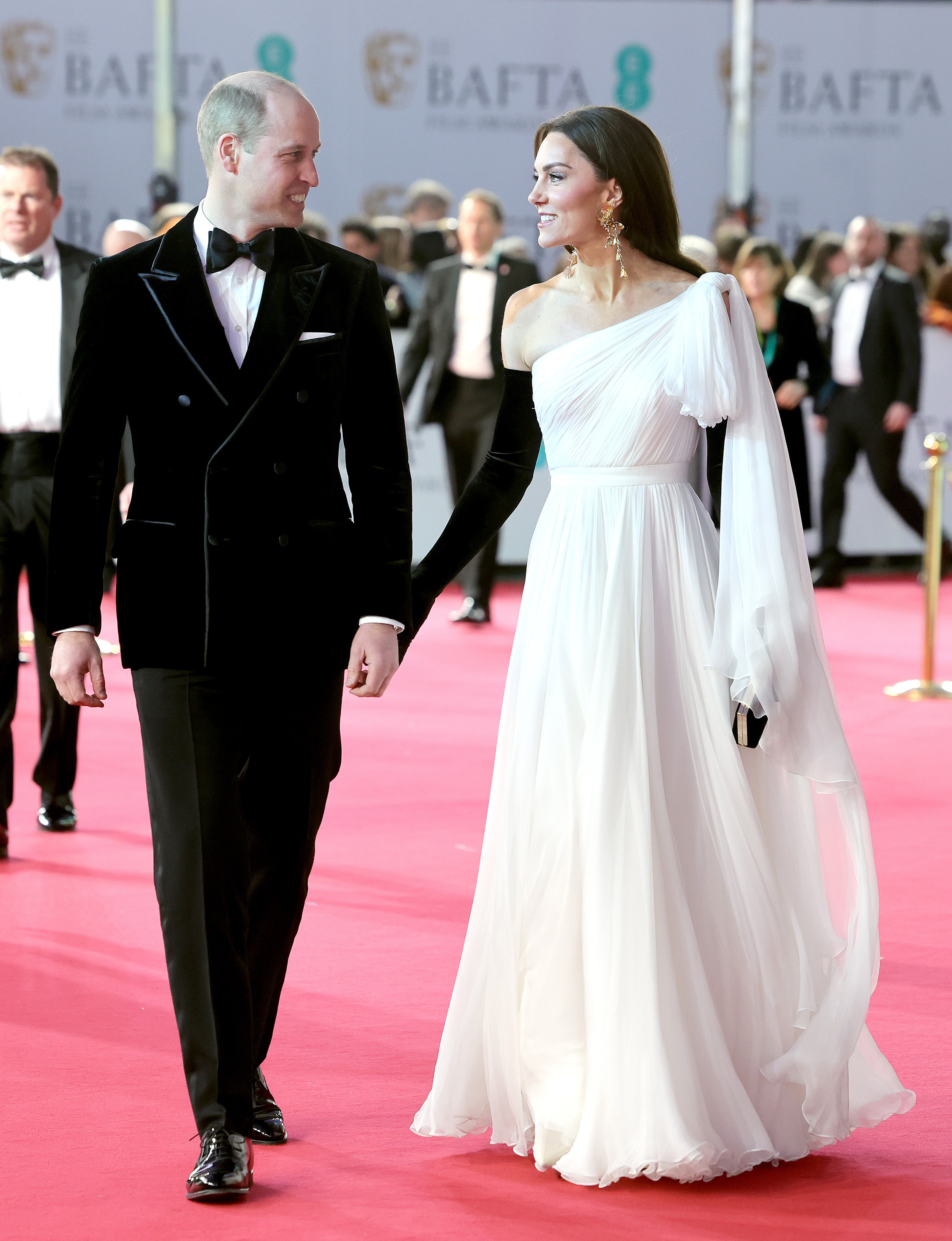 Prince William and Kate Middleton attend the EE BAFTA Film Awards 2023 at The Royal Festival Hall on February 19, 2023 in London, England