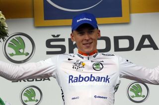Robert Gesink (Rabobank) is still in white but unsure of his form after his crash