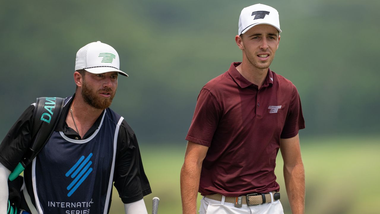 David Puig and his caddie Alberto Sanchez 