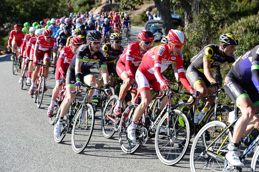 The peloton in action during stage 1 of Haut Var