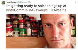 Twitter Round-Up: &#039;I&#039;m getting ready to spice things up at #InfoComm14 #AVselfie&#039;