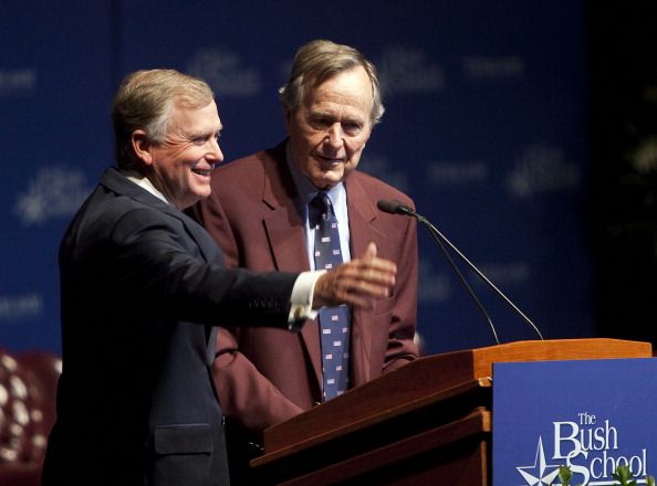 Dan Quayle and George H.W. Bush.