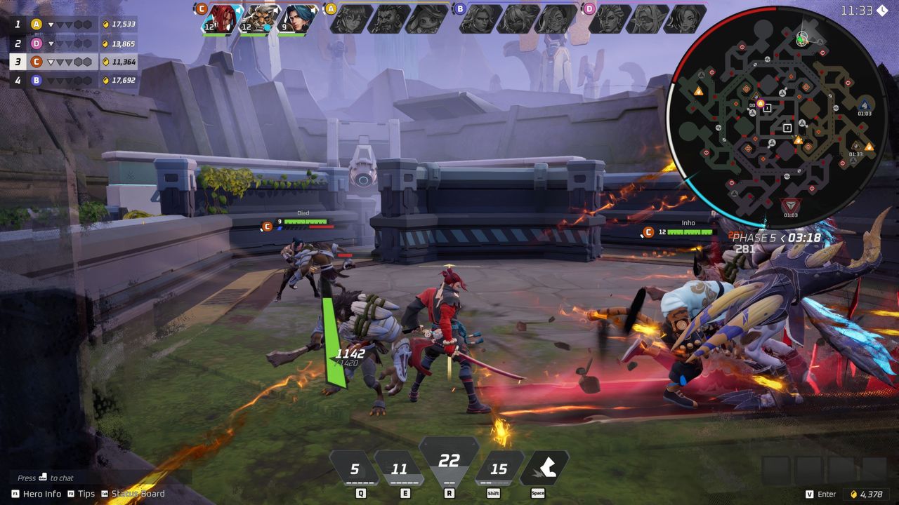 gameplay screenshots from Project Zeta
