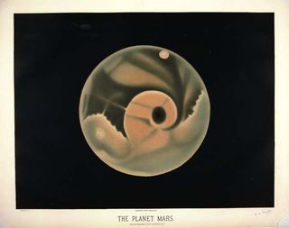 The planet Mars observed Sept. 3, 1877, at 11:55 p.m.