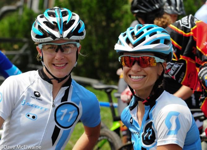 Crank Brothers teammates Chloe Woodruff and Judy Freeman