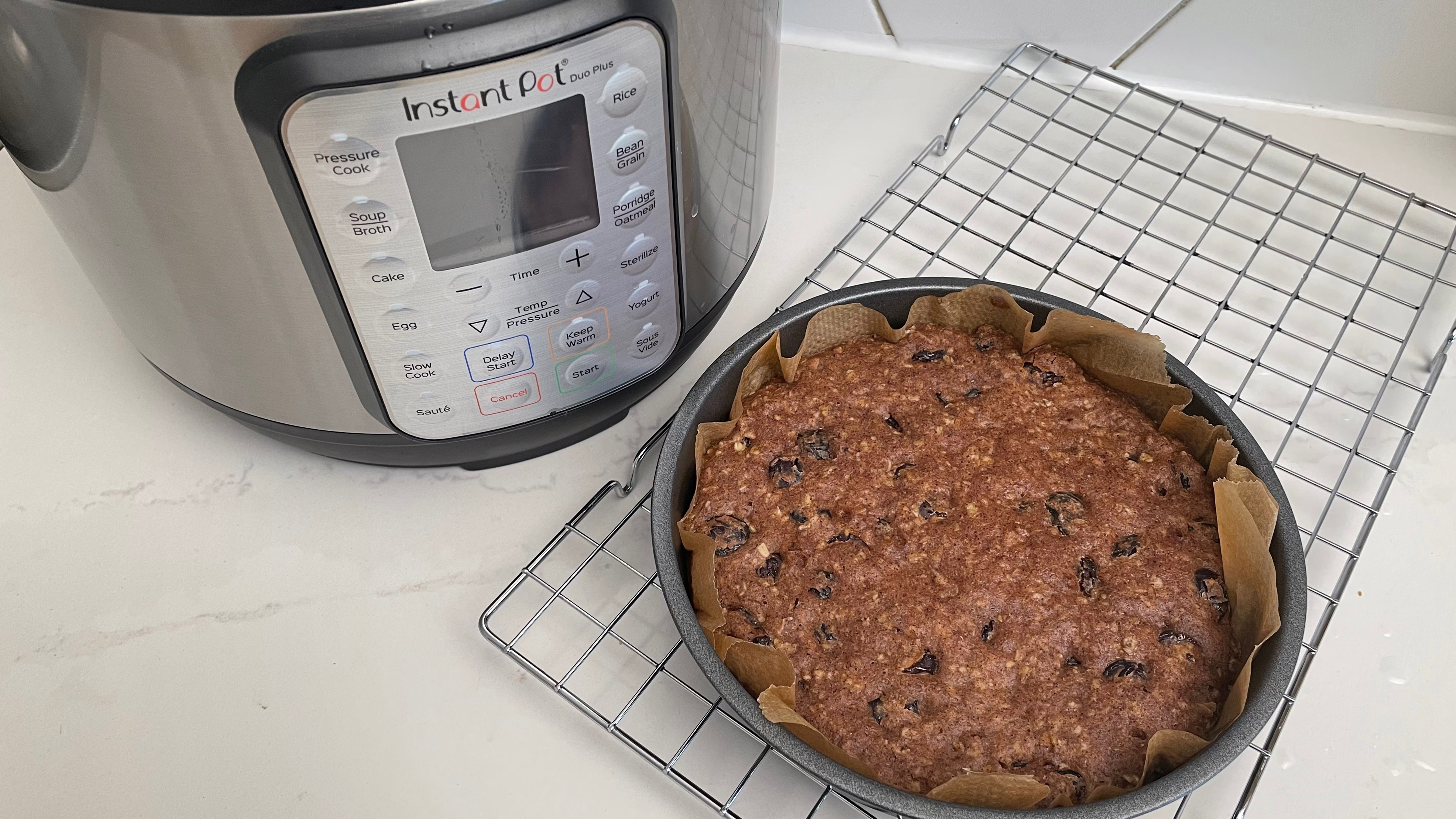 A cookie baked in an Instant Pot