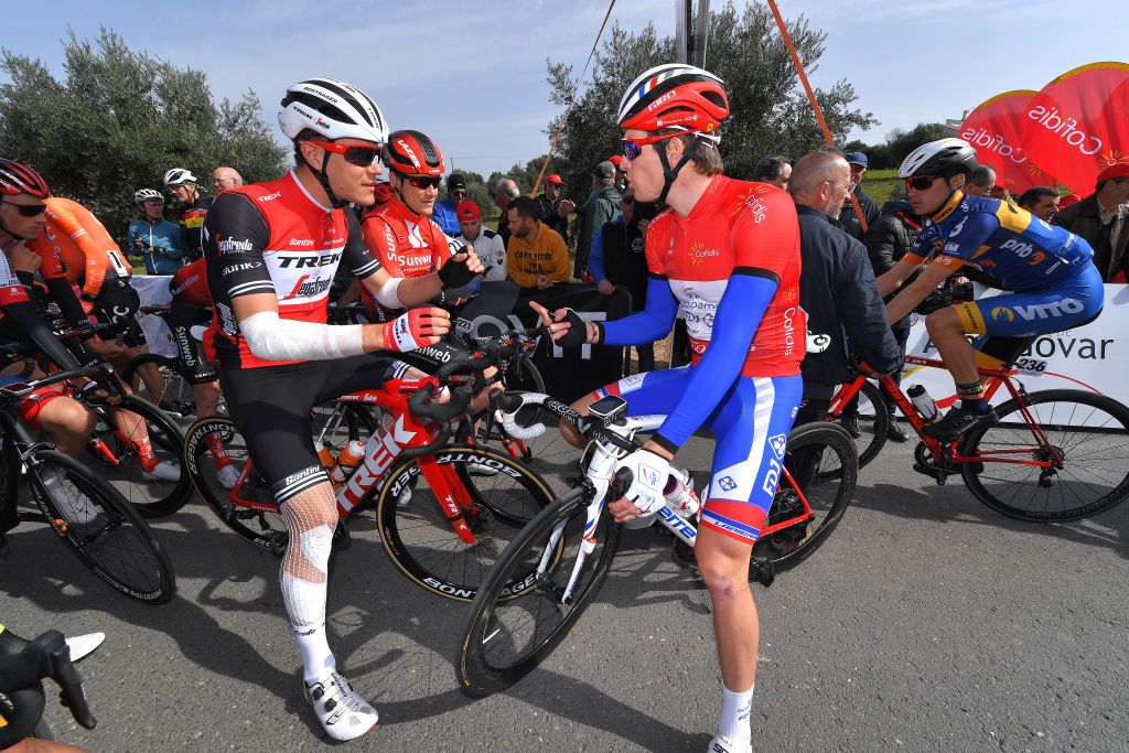 A heavily bandaged Jasper Stuyven was back for more on stage 2