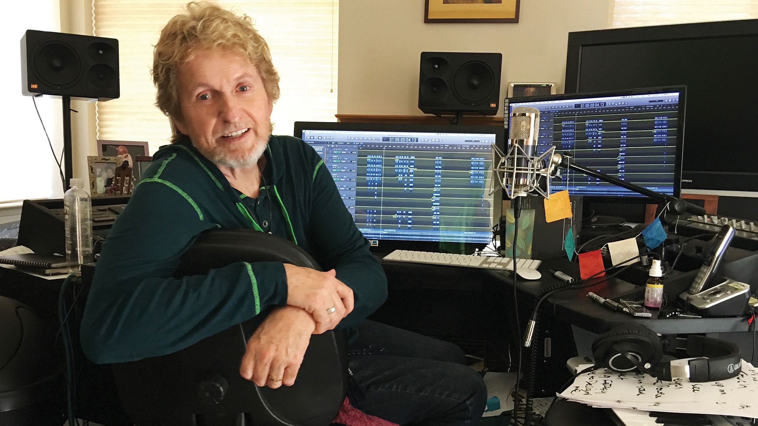 Jon Anderson in his studio