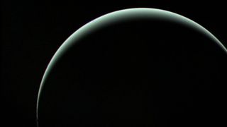 Voyager 2 took this image on January 25, 1986 as it left Uranus headed for Neptune.
