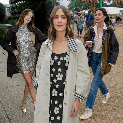 Alexa Chung wearing Barbour jackets.