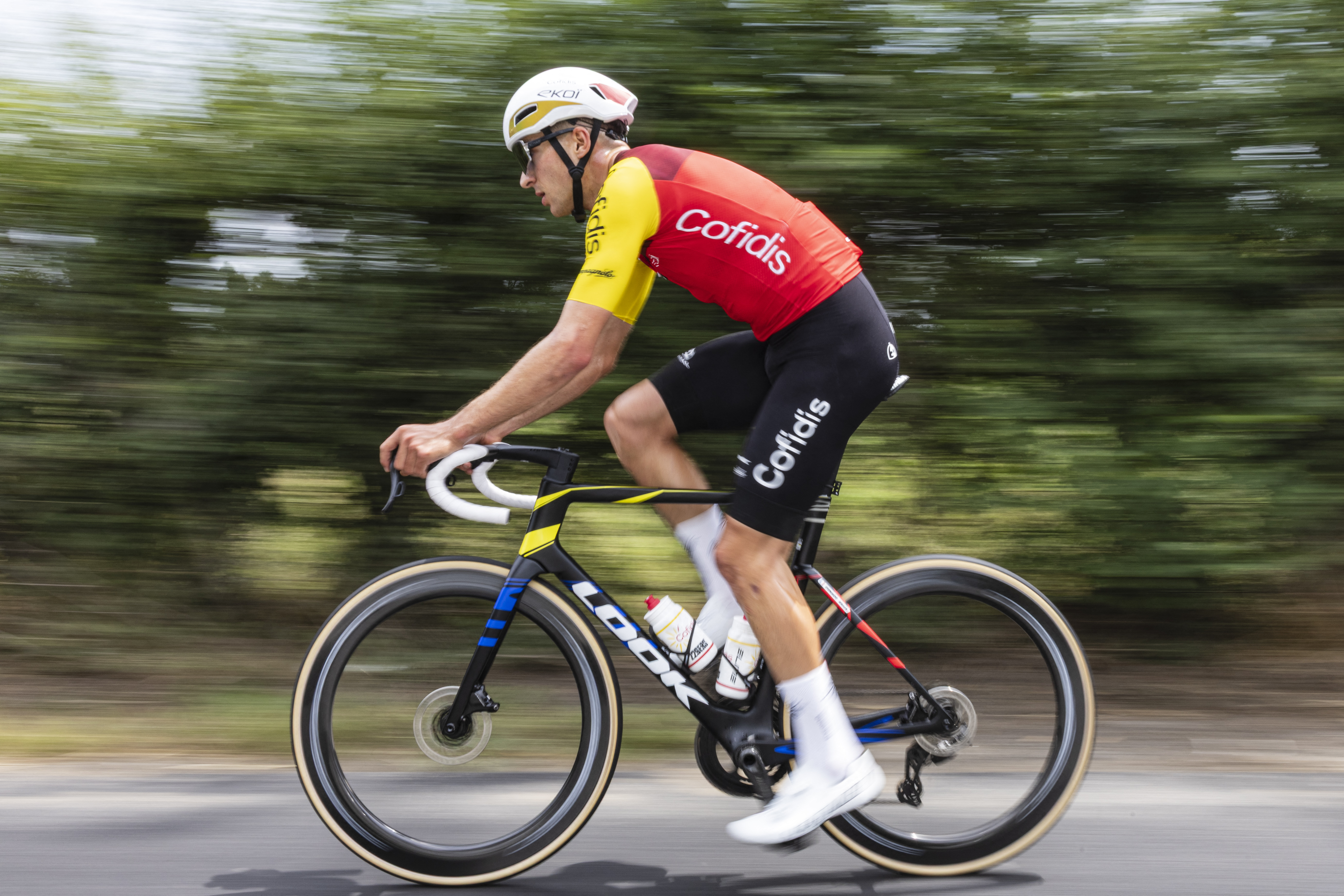 Alexis Renard during a reconnaissance of the third stage of the Tour de France 2025