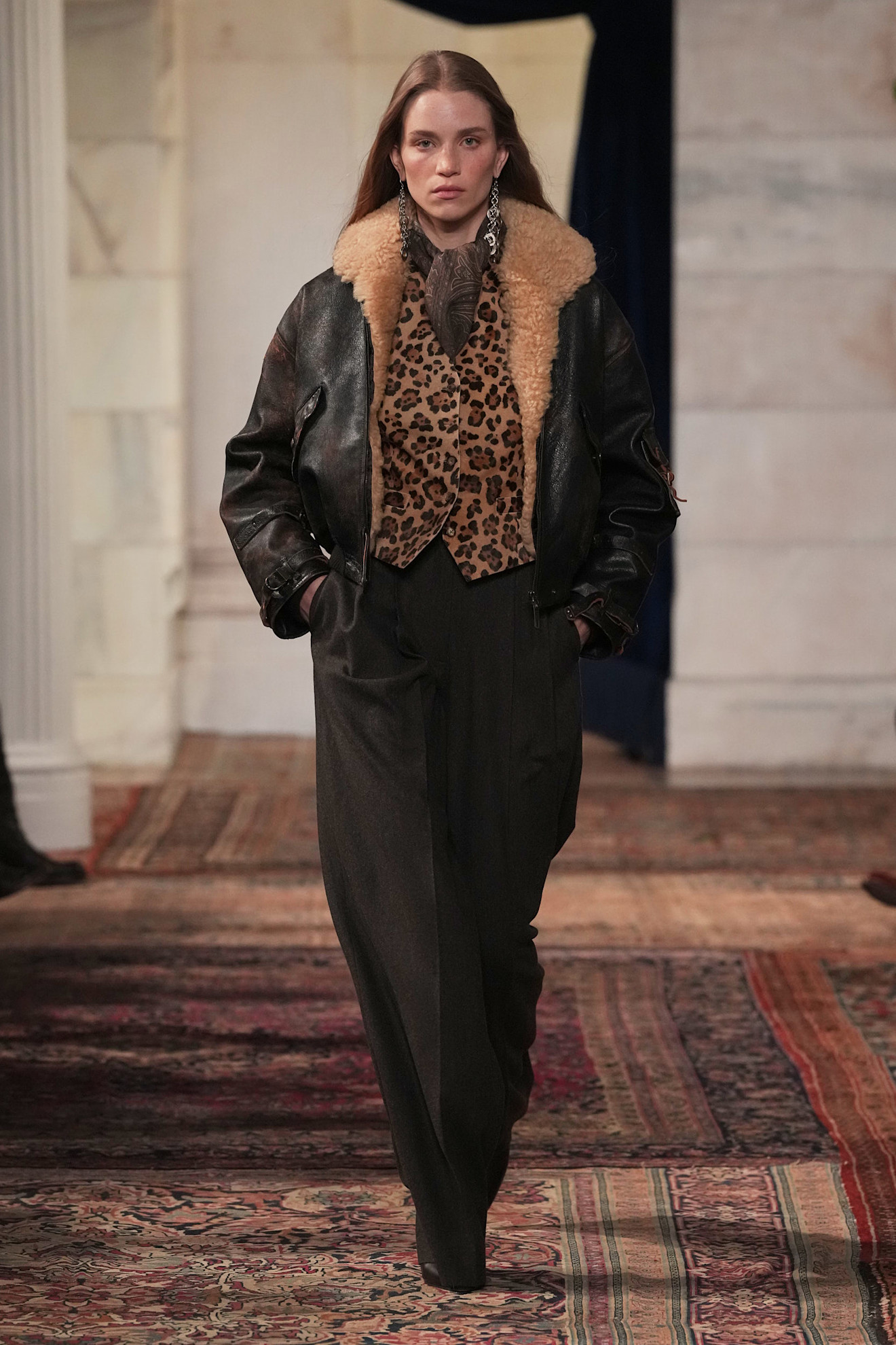 models walk the Ralph Lauren Fall 2026 runway
