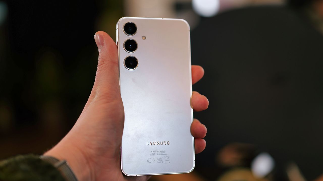 Samsung Galaxy S24 Plus phone held in a hand