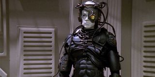Three of five, or Hugh, is the first Borg we see separated from the collective, something that happens more in 