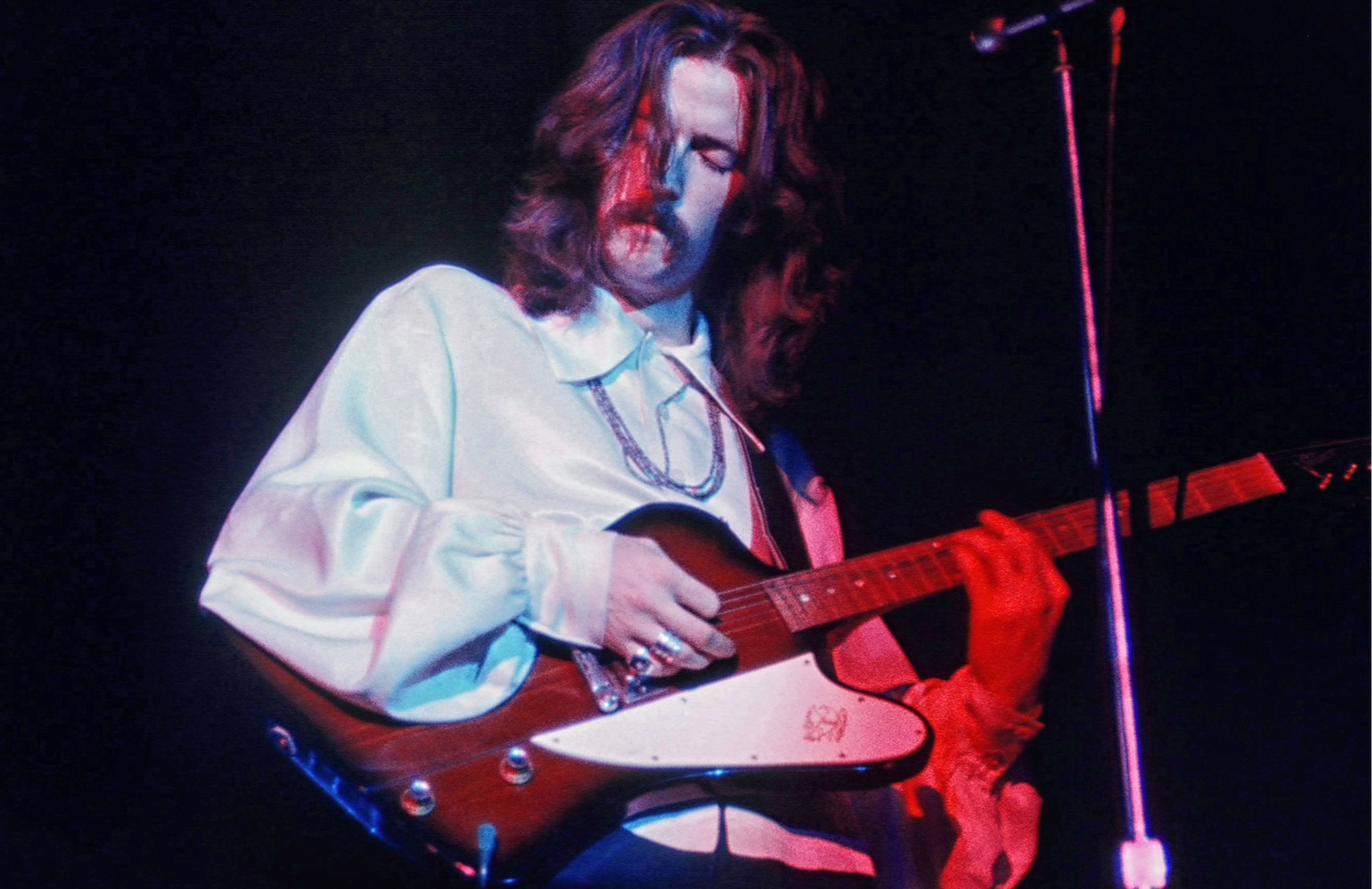 Eric Clapton performs onstage with Cream at The Forum in Inglewood, California in 1968