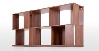 Axis Sideboard with six alcoves with an oak grain finish