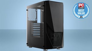 Best gaming PC build guide cases on colorful backgrounds.