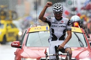 Heinrich Haussler (Cervelo) won stage 13 of the Tour de France